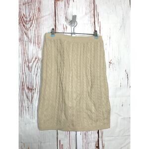 Vintage Escada cable knit cashmere/wool blend mini skirt